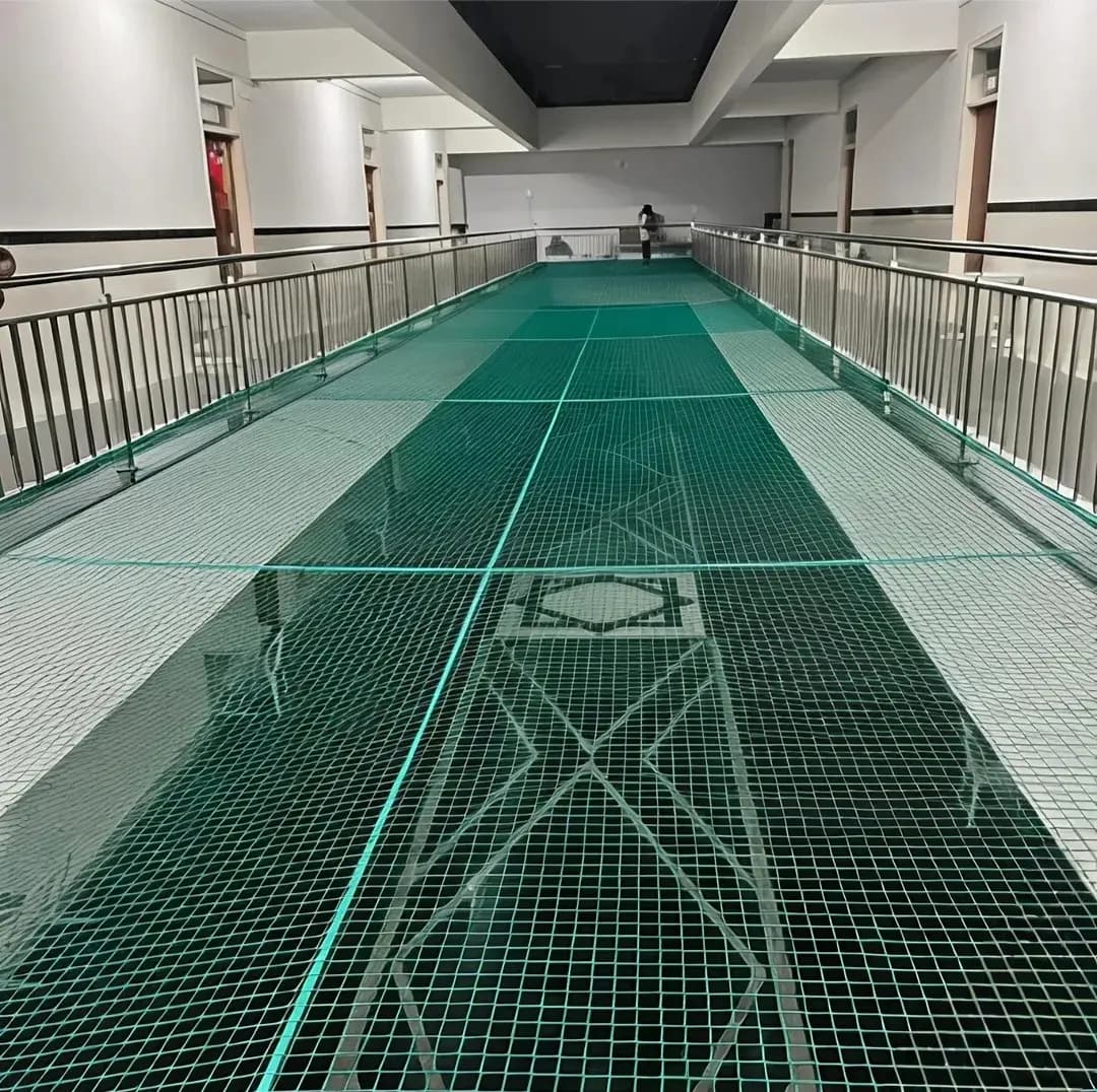 Duct area safety net installed in apartment building Bangalore